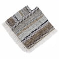 thumbnail image 2 of Women's Zig-Zag Knit Tassel Fringed Pullover Poncho Sweater Cape Shawl Wrap Gray, 2 of 4