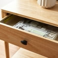 thumbnail image 6 of SAFAVIEH Boden Solid Retro 1 Drawer Nightstand , Natural, 6 of 10