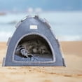 thumbnail image 6 of Pet Tent Outdoor Indoor, Soft Cozy Breathable Cat and Dog Tent House, Indoor Outdoor Cave Nest Bed with Reversible Cushion Small Dog Hose for Cat, Bunny and Small Animal, 6 of 6
