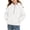 White, variant on Girls Zip Up Sweatshirts Size 10-12 Half Zip Long Sleeve Hoodie for Kids Cute Trendy Oversized Pullover Sweatshirt with Pockets