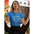 thumbnail image 2 of Amour Daisy Heart T-Shirt Women -Image by Shutterstock, Female Medium, 2 of 4