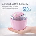thumbnail image 4 of Small Home Mini Ice Cream Maker, 17 Oz Mini Ice Cream Machine with Pre-Frozen Bowl, One-Touch Frozen Yogurt, Gelato and Sorbet Maker, Compact Dessert Maker for Home Kitchen (Blue), 4 of 9