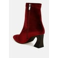 thumbnail image 3 of Arcturus Flared Block Heel Velvet Boots, 3 of 10