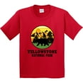 thumbnail image 3 of Inktastic Yellowstone National Park with Bear Mountains and Trees Cricle Youth T-Shirt, 3 of 5