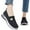 Black, variant on Tawop Slip Resistant Work Shoes for Women Slip On Casual Flat Breathable Soft Mesh Black Size 5.5
