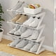 thumbnail image 1 of Organizador de zapatero para entrada del hogar, dormitorio o alquiler | Estante de almacenamiento ajustable de plástico | Blanco Negro | Capacidad para varios pares | 42x18.5x49.5 cm | Armario que, 1 of 6