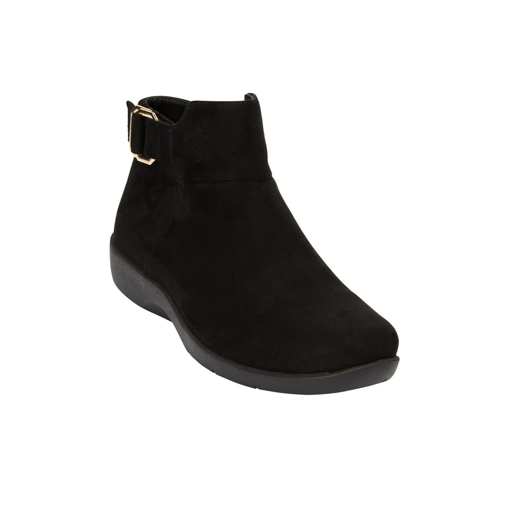 wide width chunky heel booties