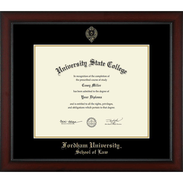Fordham University School of LawGold Embossed Diploma Frame, Document