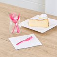 thumbnail image 4 of Magenta Plastic Cake Fork with Knife Edge - 4" x 3/4" - 500 count box, 4 of 11
