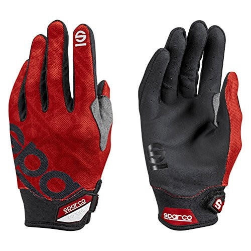 Sparco 002093RS3L MECA 3 Mechanics Gloves Red Large