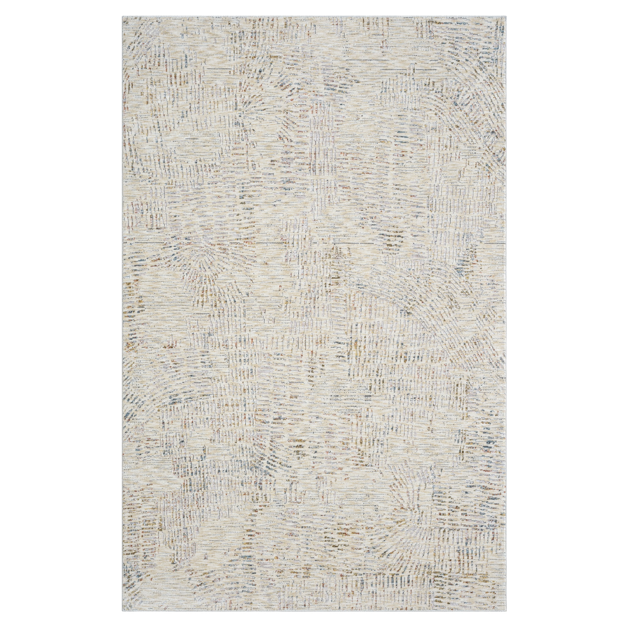 LR Home Alison Mara Abstract Indoor Polyester Area Rug, Light Gray/Ivory, 7'9" x 9'9"