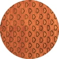 thumbnail image 1 of Ahgly Company Indoor Round Abstract Orange Modern Area Rugs, 6' Round, 1 of 4