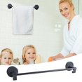thumbnail image 2 of Toallero de baño, barra de toalla sin agujeros, colgador de un solo poste, toallero de baño, toallero doméstico Wmkox8yii qwyer586, 2 of 8