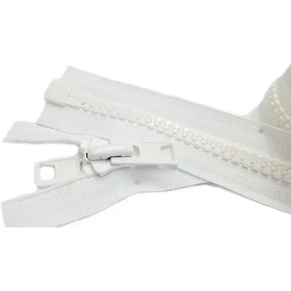 Bimini Top #10 White Marine Double Pull Zipper 65" ~ YKK Zipper
