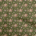 thumbnail image 1 of oneOone Rayon Dark Olive Green Fabric Florals Sewing Craft Projects Fabric Prints By Yard 56 Inch Wide, 1 of 4