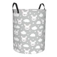 thumbnail image 2 of Balery Rabbit And Cloud Round Laundry Basket with Handles Waterproof Freestanding Laundry Hamper for Clothes Toys in the Dorm and Family-Medium, 2 of 8