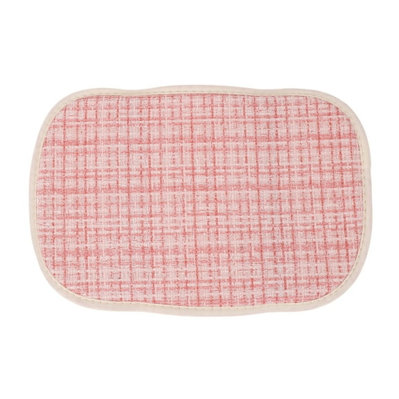 Car Center Console Cover Car Armrest Cover 12.2"x7.87"x0.39" Pink White Beige Linen