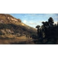 thumbnail image 3 of Aaron Draper Shattuck 18x11 Black Modern Framed Museum Art Print Titled - Berkshire Foothills, Full Moon Over Meadowbrook (1864), 3 of 5