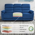 thumbnail image 6 of MCombo 3 Seater Zero Wall Hugger Power Recliner Sofa with Drop Down Table for Living Room, RVs, Fabric, Navy Blue, 6 of 9