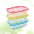 thumbnail image 3 of MIANGASTORE 4pcs 200ml Refrigerator Storage Container Rectangular Meal Prep Containers Bento Lunch Boxes Fridge Storage Organizer Box ( ), 3 of 6