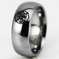 thumbnail image 2 of Silver Tungsten Firefighter's Black Logo Ring, 2 of 6