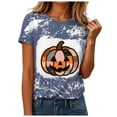 thumbnail image 2 of UAYOTSE Halloween Fashion Graphic Tshirt Women Crew Neck Short Sleeve Casual Holiday Top Size L, 2 of 6