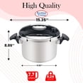 thumbnail image 3 of Alpine Cuisine Stainless Steel Pressure Cooker, for All Cooktops, Stove Top Pressure Cooker Used for Pressure Foodie or Steaming, Compatible with Gas & Induction Cooker, Dishwasher Safe (7 Liters), 3 of 8