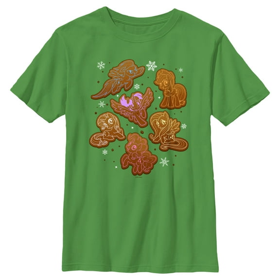Boy's My Little Pony: Friendship is Magic Gingerbread Ponies  Graphic Tee Kelly Green Medium