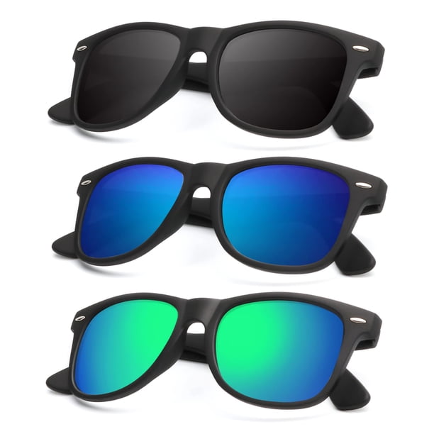 Gafas de Sol Polarizadas KALIYADI con Acabado Mate UV400 (Paquete de 3)