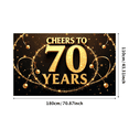 thumbnail image 6 of Cheers to 70 Years Golden Heart Celebration Backdrop Banner Party Decorations Anniversary Photography Props Background Decors Anniversary, 6 of 8