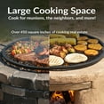 thumbnail image 5 of Sunnydaze 24" x 24" Steel Round Black  X-Mark Fire Pit Cooking Grill with Handles, 5 of 13