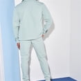 thumbnail image 6 of RUTAYY Men's Outfits Casual Solid Color Long Sleeve Jacker Cargo Pants with Pocket Hiking Workout Classic Seaside Clothing Sets, 6 of 9