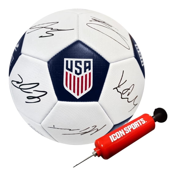 Icon Sports Officially Licensed US Soccer Federation Soccer Ball - USSF186BL White Size 5