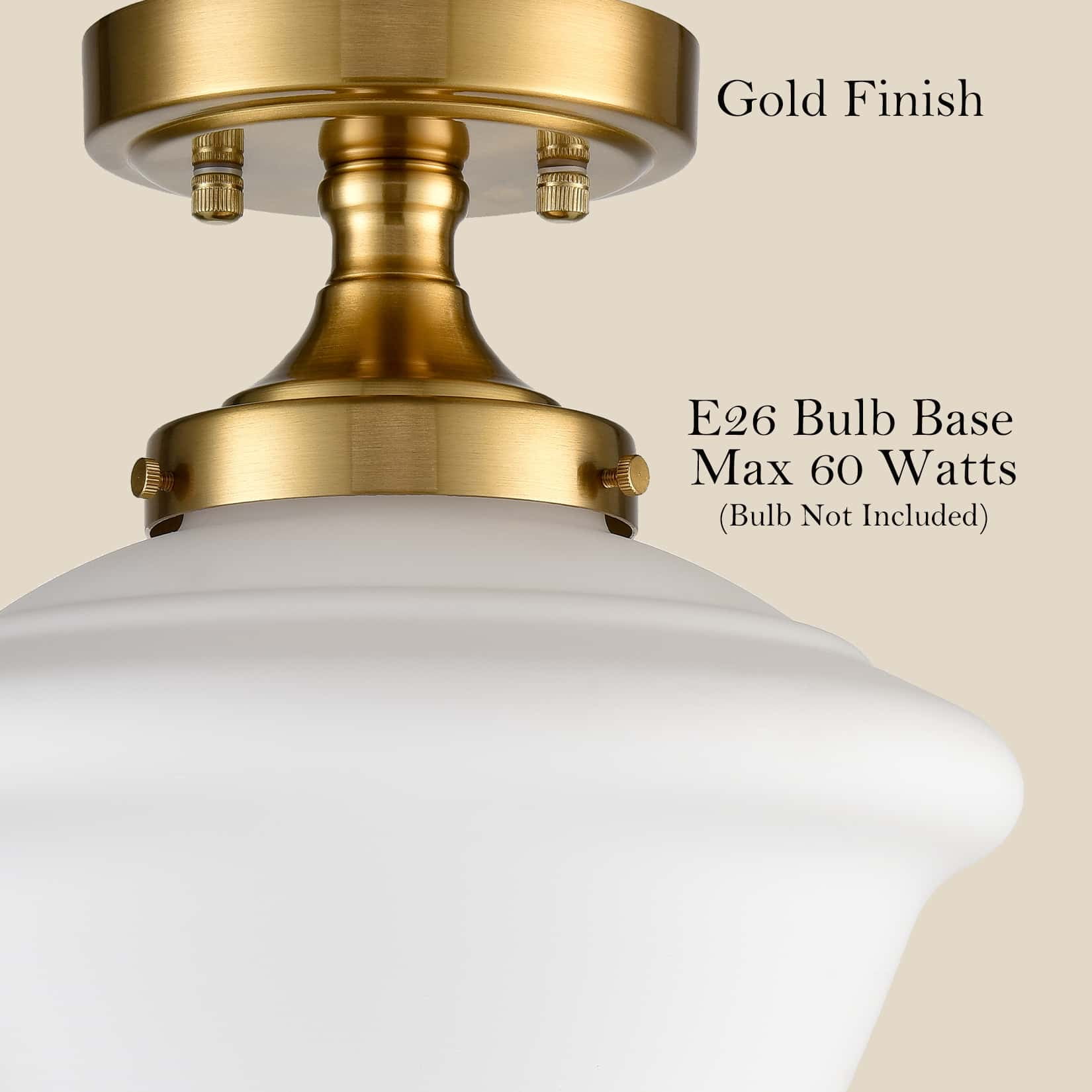 Gold Semi Flush Mount Ceiling Light Modern Schoolhouse Ceiling Light Fixture