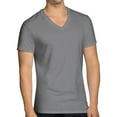 Fruit of the Loom Men's Black and Gray VNeck Undershirts, 6 Pack