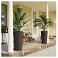 thumbnail image 2 of 29 Inch Outdoor Planters, Set of 2 - Plastic Flower Pots - Weather Resistant Stackable Plant Pots for Garden, Patio, Black, 2 of 9