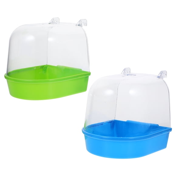2 uds, bañeras para loros, bañeras para pájaros, accesorios de limpieza, bañeras, color al azar