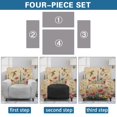 thumbnail image 6 of HELLHERO Anti Pet Hair 4 Pack Recliner Chair Slipcover for Kids, Polyester Spandex with Side Pocket Recliner Cover for Living Room, Lavender Floral Pattern, 6 of 8