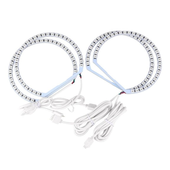 1 set for BMW E46 colorful Car LED Halo Rings Angel Eyes Headlights Light Kits RGB COB marker 2x131mm 2x146mm