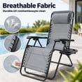 thumbnail image 5 of Alvantor 2-Pack Zero Gravity Lounge Chairs, Portable Recliner Beach Camping Patio Outdoor Folding Lounge Chair with Pillow & Cup Holder, 5 of 7