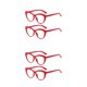 thumbnail image 4 of Sonducket 2 uds ojo de gato moda anteojos mujer Vintage gafas filtro de luz gafas curvadas espejo pierna para mujer rojo Rojo 2piezas, 4 of 6