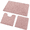 Dusty Pink-17"x24"+20"x32"+U Shape 20"x24", variant on Aqua Blue 17"x24"+20"x32"+U Shape 20"x24" 3-Piece Chenille Bathroom Rug Set