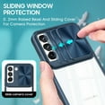 thumbnail image 5 of For Samsung Galaxy S22/S22+/S22 Ultra Cover,Shockproof Luxury Full Body Slide Camera Cover Case，TPU Stand Case Cover, 5 of 5