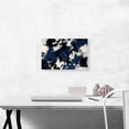 thumbnail image 2 of ARTCANVAS Navy Blue Black White Rectangle Canvas Art Print - Size: 18" x 12" (0.75" Deep), 2 of 9