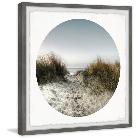 Marmont Hill Grassy Sand Dunes Framed Painting Print