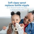 thumbnail image 3 of Botella estrecha Dr. Brown's® Milestones para sorber con mangos™ 8oz 250mL libre de BPA negro y crudo paquete de 2 6m+, 3 of 3