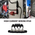 thumbnail image 3 of Perno Cableado Hugtrwg Alta Corriente Barra Colectora Bloque Distribución 4 Postes Negro, 3 of 9
