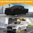 thumbnail image 2 of Unique Bargains 1 Pcs Universal Car Cover Waterproof All Weather Automotive Outdoor Anti-UV Sun Rain Protection Full Exterior Cover 190T-PU Black Fit for Truck Length 251" to 266", 2 of 6