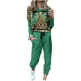 thumbnail image 2 of Moxiu Christmas Track Suit Women,Sweatsuits for Women Sets 2 Piece Christmas Outfits Glitter Xmas Tree Print Casual Lounge Sets Holiday Two Piece Sweat Suits Joggers Tracksuit Multicolor,M, 2 of 4
