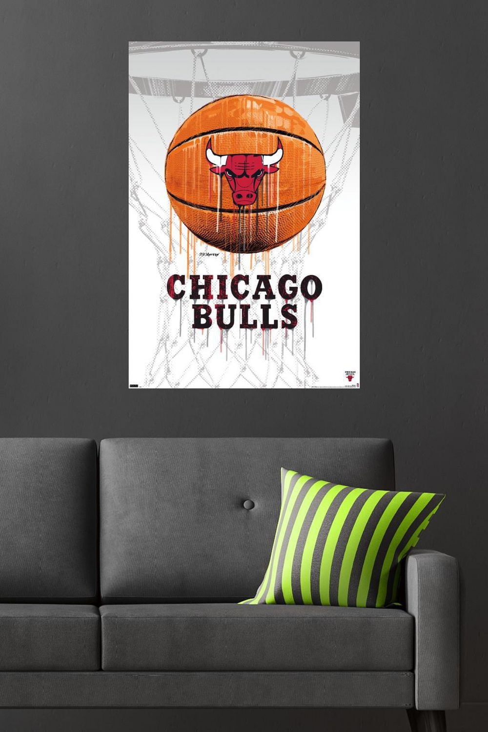 NBA Chicago Bulls - Drip Basketball 21 Wall Poster, 22.375" x 34"